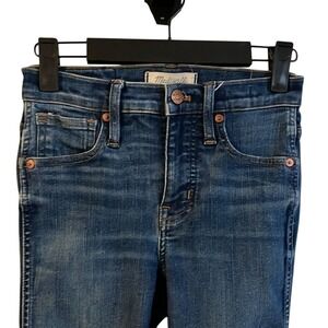 Madewell Medium Dark Blue Raw Hem Skinny‎ Jeans Size 23